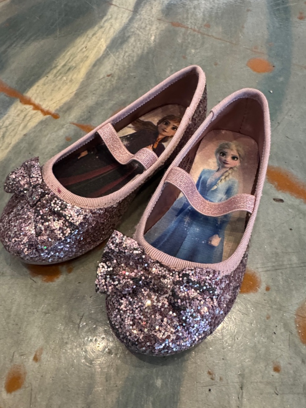 H&M Pink Glitter Frozen Ballet Flats for Kids